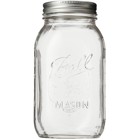 Frasco de Vidrio Ball Mason Jar 946 ml (32 oz) Boca Regular