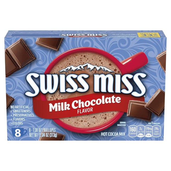 Swiss Miss Chocolate con Leche – Cocoa Instantánea 8 Sobres (313 g)