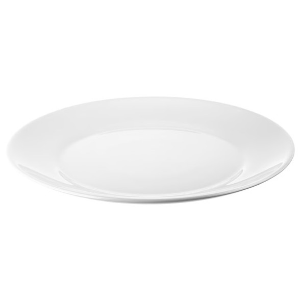 Plato llano OFTAST, blanco, 25 cm