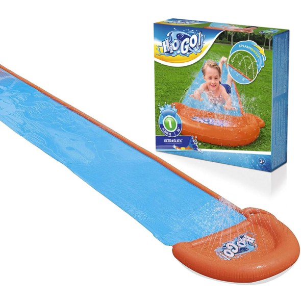 Tobogán de Agua Bestway UltraSlick One 4.88 m con Rociadores y Meta Inflable #52326
