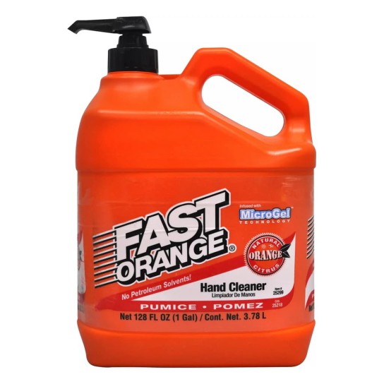 Jabón Limpiador de Manos Fast Orange Pumice 3,78 L – Aroma Cítrico y Piedra Pómez