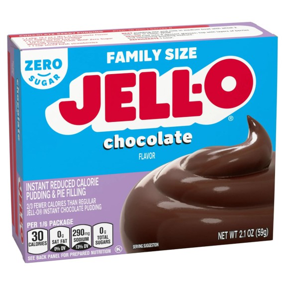 Postre Instantáneo Jell-O Sabor Chocolate Sin Azúcar 59 g