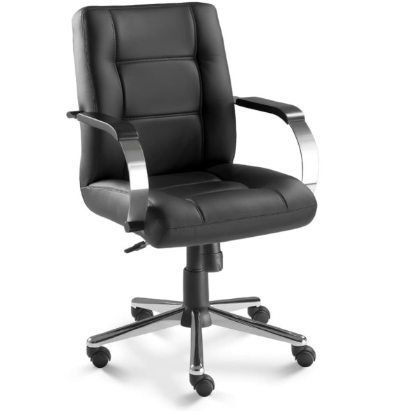 Silla Cavaletti 20102 Base Giratoria Cromada Negra