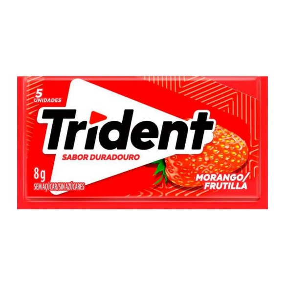 Chicle Trident Sabor Frutilla 8g