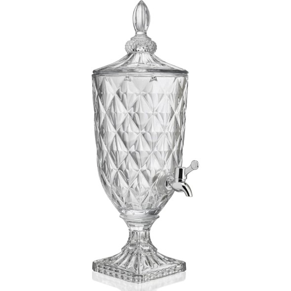 Dispensador de Vidrio Decorativo Kaida 3L con Tapa y Llave