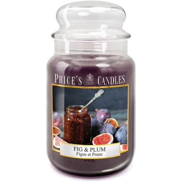 Vela Aromática Price’s Fig & Plum 630 g – Aroma Higo y Ciruela