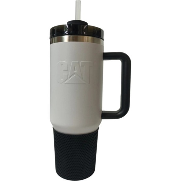 Vaso Térmico Caterpillar Inoxidable 1.18 L con Manija Color Blanco - Modelo 1T4001