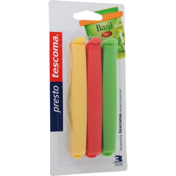 Set de 6 Pinzas Cierrabolsas Tescoma Presto 12 cm de Plástico Resistente