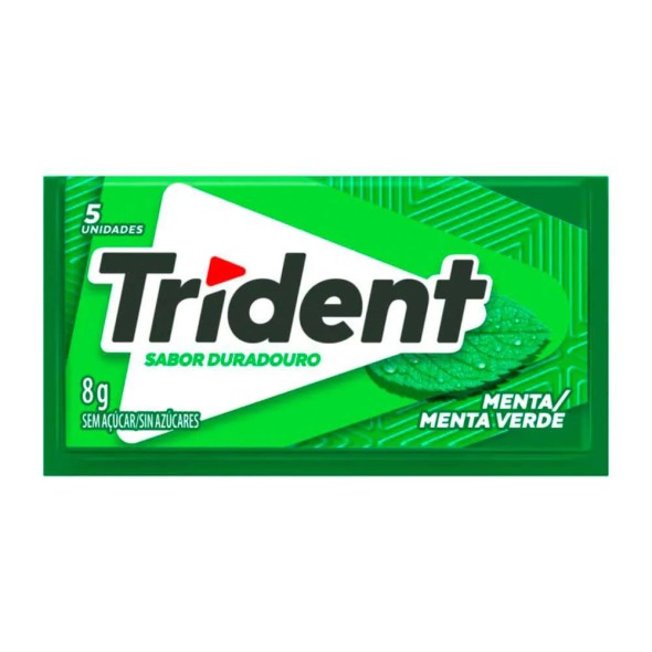 Chicle Trident Sabor Menta 8g (5 Unidades)