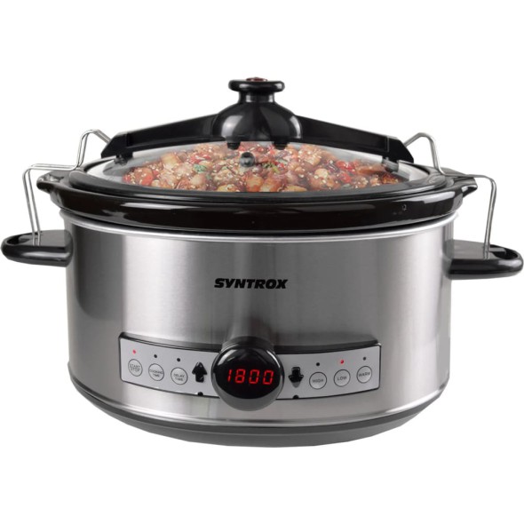 Olla de Cocción Lenta Syntrox 6,5 Litros Digital