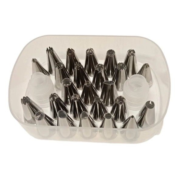 Set de Boquillas de Acero Inoxidable para Repostería 25 Piezas con Adaptadores – CA1003