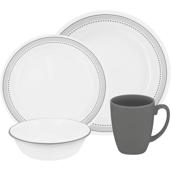 Set de Vajilla Corelle 16 Piezas Mystic Gray