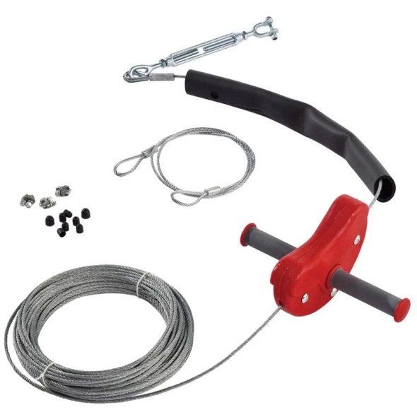 Tirolina Roja para Niños – Juego de Aventura con Asiento y Cable de Acero