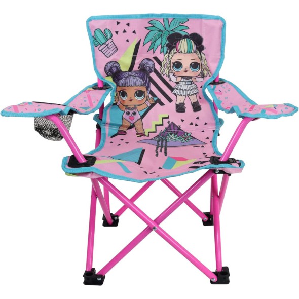 Silla Plegable Infantil LOL Surprise! Rosa con Portavasos – Ideal para Camping, Jardín o Playa