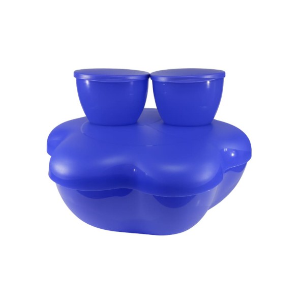 Set Tupperware Morado con Tapa en Forma de Flor – Bowl Grande 5,6 L + 2 Contenedores Pequeños