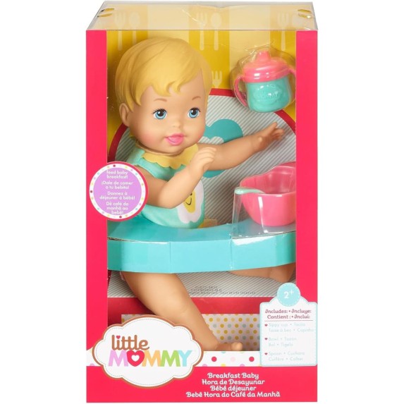 Muñeca Little Mommy Desayuno Bebé con Accesorios de Comida - Juego de Cuidado Infantil