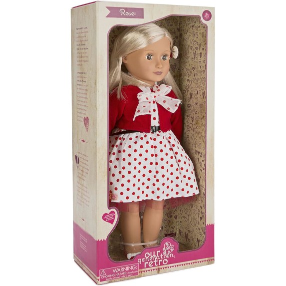 Muñeca Rose Our Generation Retro – 46 cm con Estilo Vintage