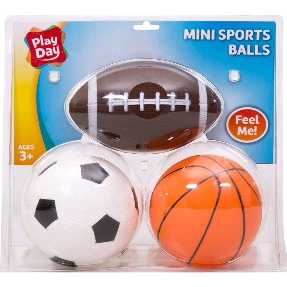 Set de Mini Pelotas Deportivas 3 Piezas – Play Day