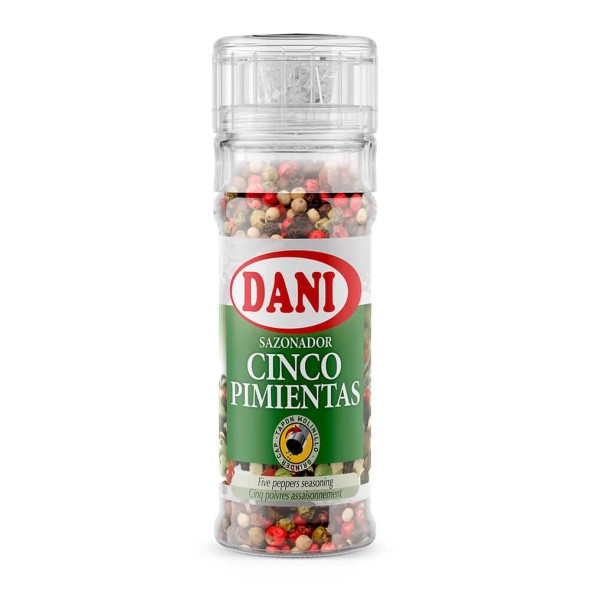 DANI Mezcla de Especias Cinco Pimientas 40g | Sazonador Gourmet para Carnes, Pescados y Pastas