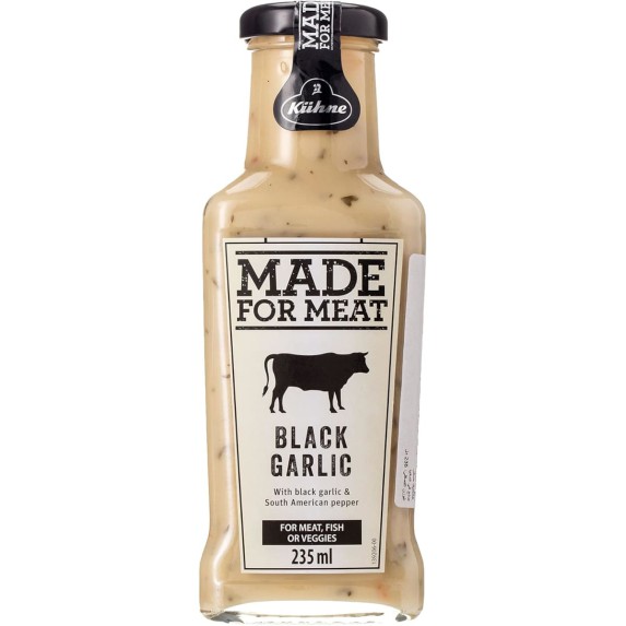 Salsa Black Garlic con Ajo Negro y Pimienta Kühne 235 ml