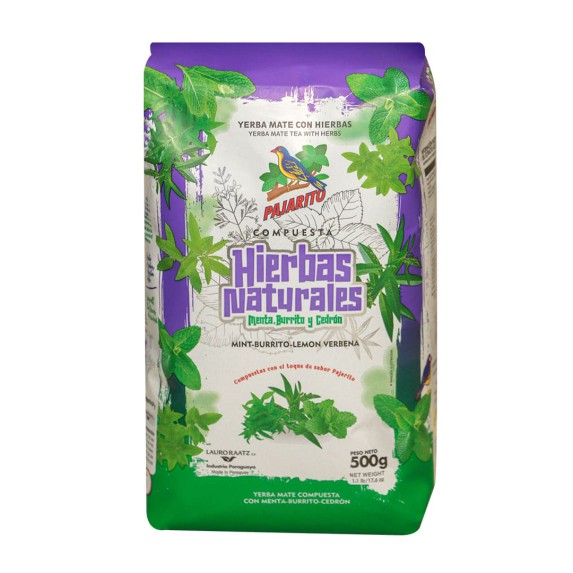 Yerba Mate Pajarito Compuesta con Menta, Burrito y Cedrón 500 g