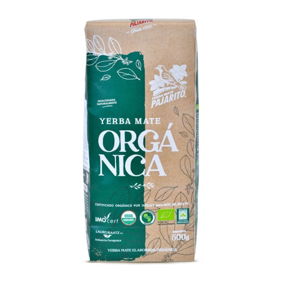 Yerba Mate Pajarito Orgánica 500g – Tradicional Paraguaya