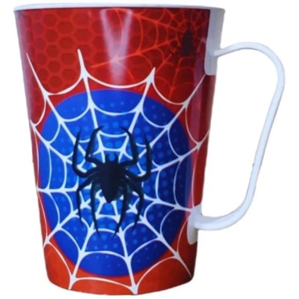 Taza Plástica Decorada Araña 430 ml Kozi Plast