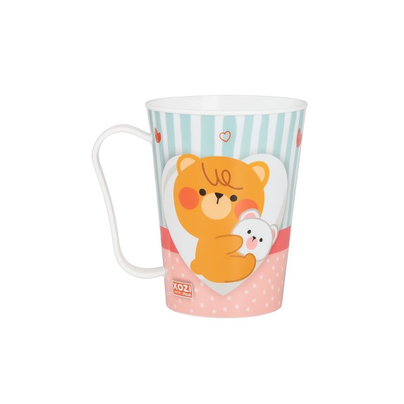Taza Plástica Decorada Ositos 430 ml Kozi Plast 1445U