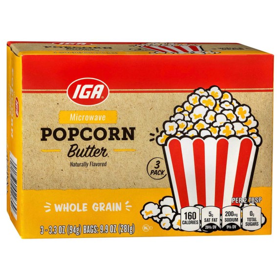 Palomitas de Maíz con Mantequilla IGA 281 g