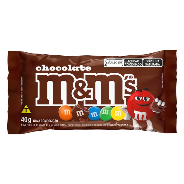 M&M's Confites de Chocolate 40g – Grageas de Chocolate con Leche en Colores