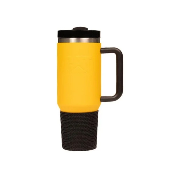 Vaso Térmico Caterpillar Inoxidable 1.18 L con Manija Amarillo - Modelo 1T4002