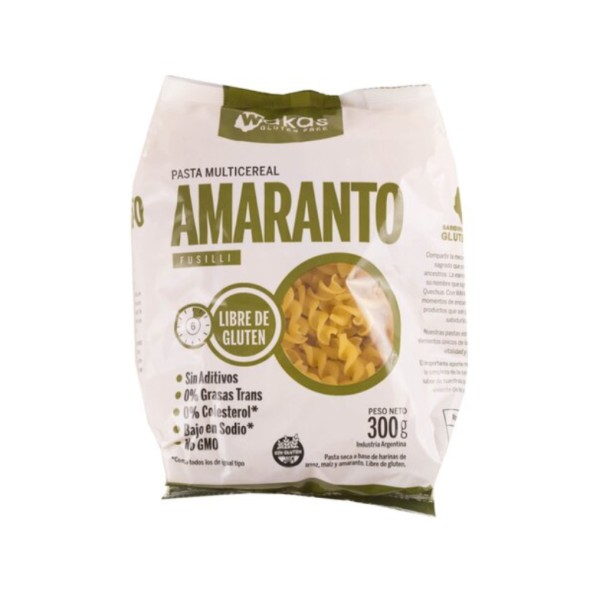 Pastas Secas Wakas de Amaranto Sin Gluten