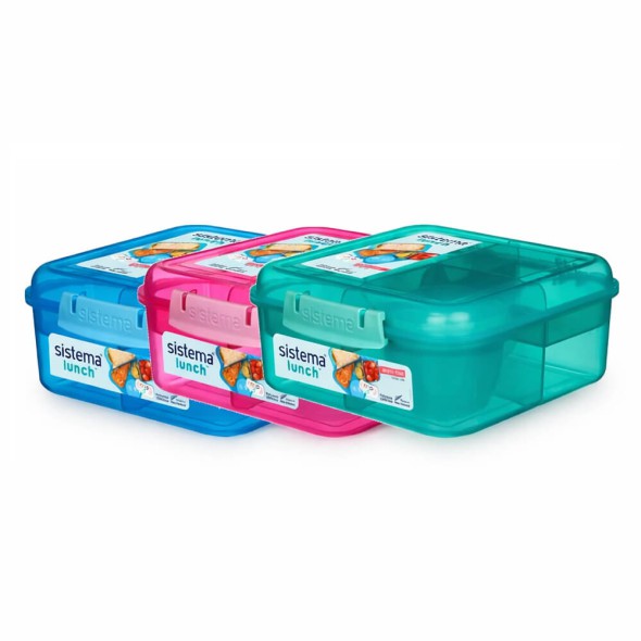 lunch box bento Sistema Cube 1.25 litros con compartimentos
