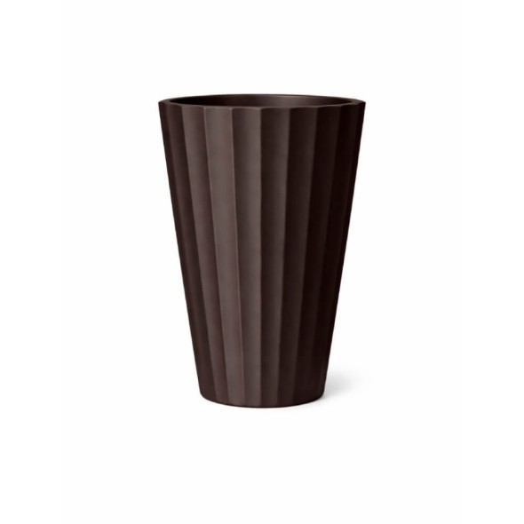maceta conica 24 cm color tabaco decorativa
