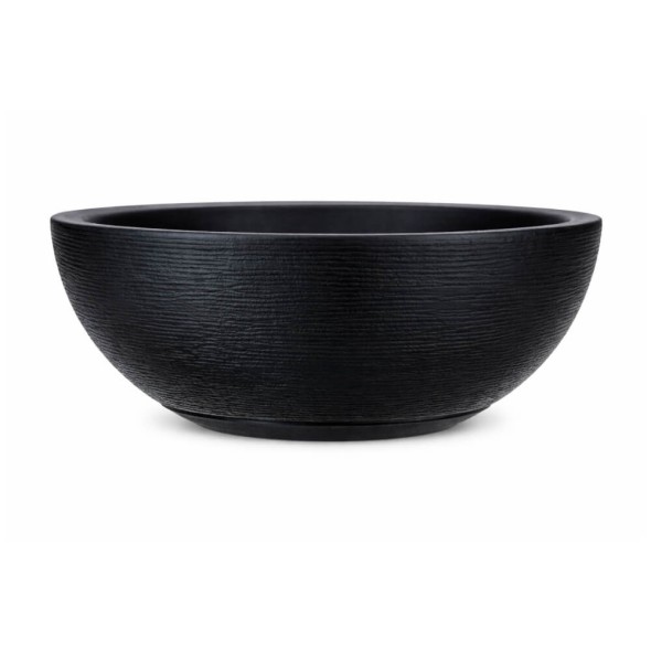 maceta decorativa concha 19 cm negra para plantas