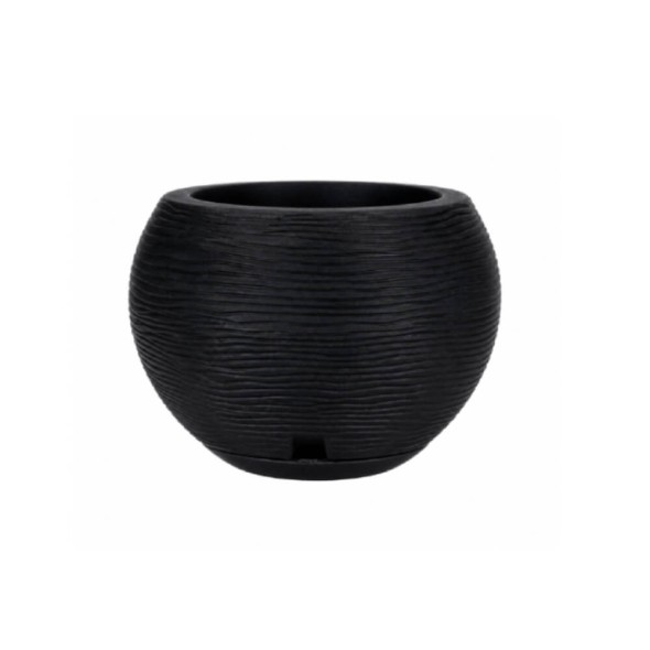 maceta decorativa florencia sisal negra 27 cm