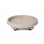 base para maceta con ruedas gris 30 cm