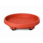 base para maceta con ruedas color cerámica 35 cm