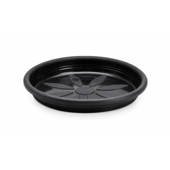plato para maceta negro redondo 31 cm