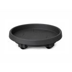 base para maceta con ruedas 30 cm negra