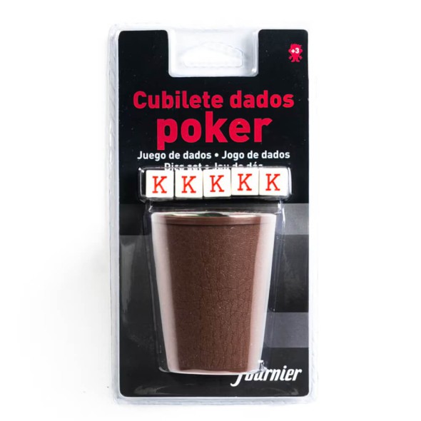 Cubilete para Dados de Póker Fournier con 5 Dados